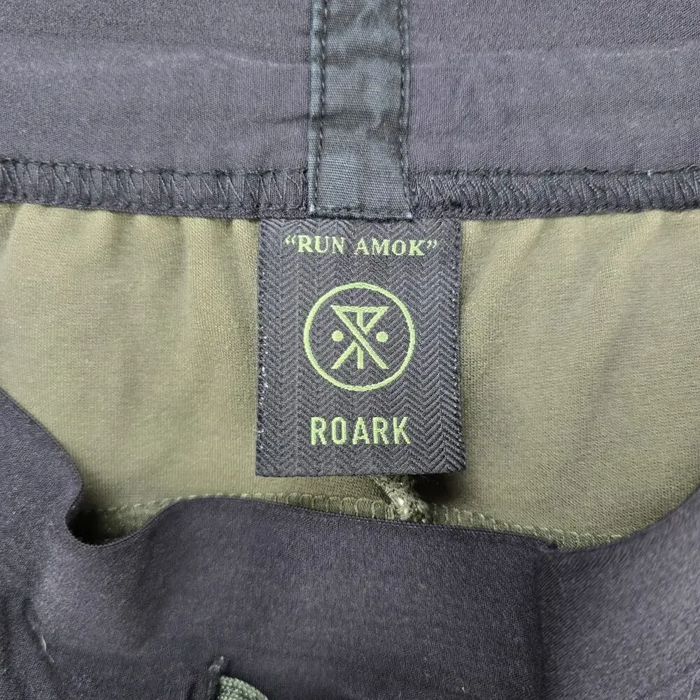 Roark Run Amok El Morro Fleece Pants Mens Medium Green Joggers RP284 Running